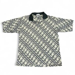 Vintage 90’s Crystal Springs $100 bills Benjamins all over print polo shirt